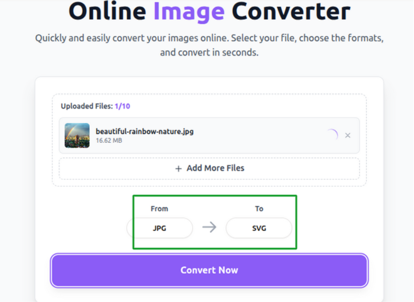Format selection screen
